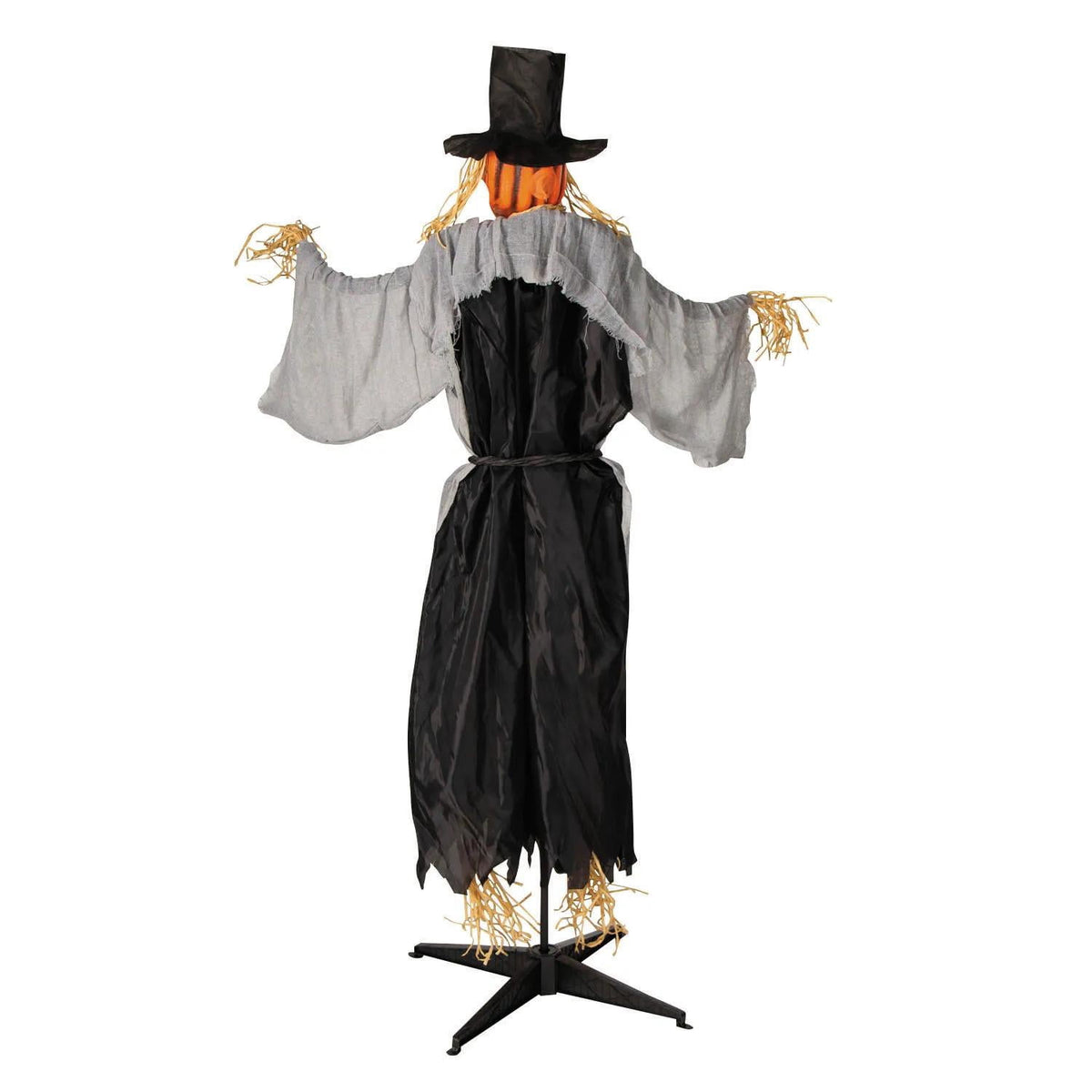 5 Ft. 8" Animated Head Turning Pumpkin Scarecrow Halloween Decoration