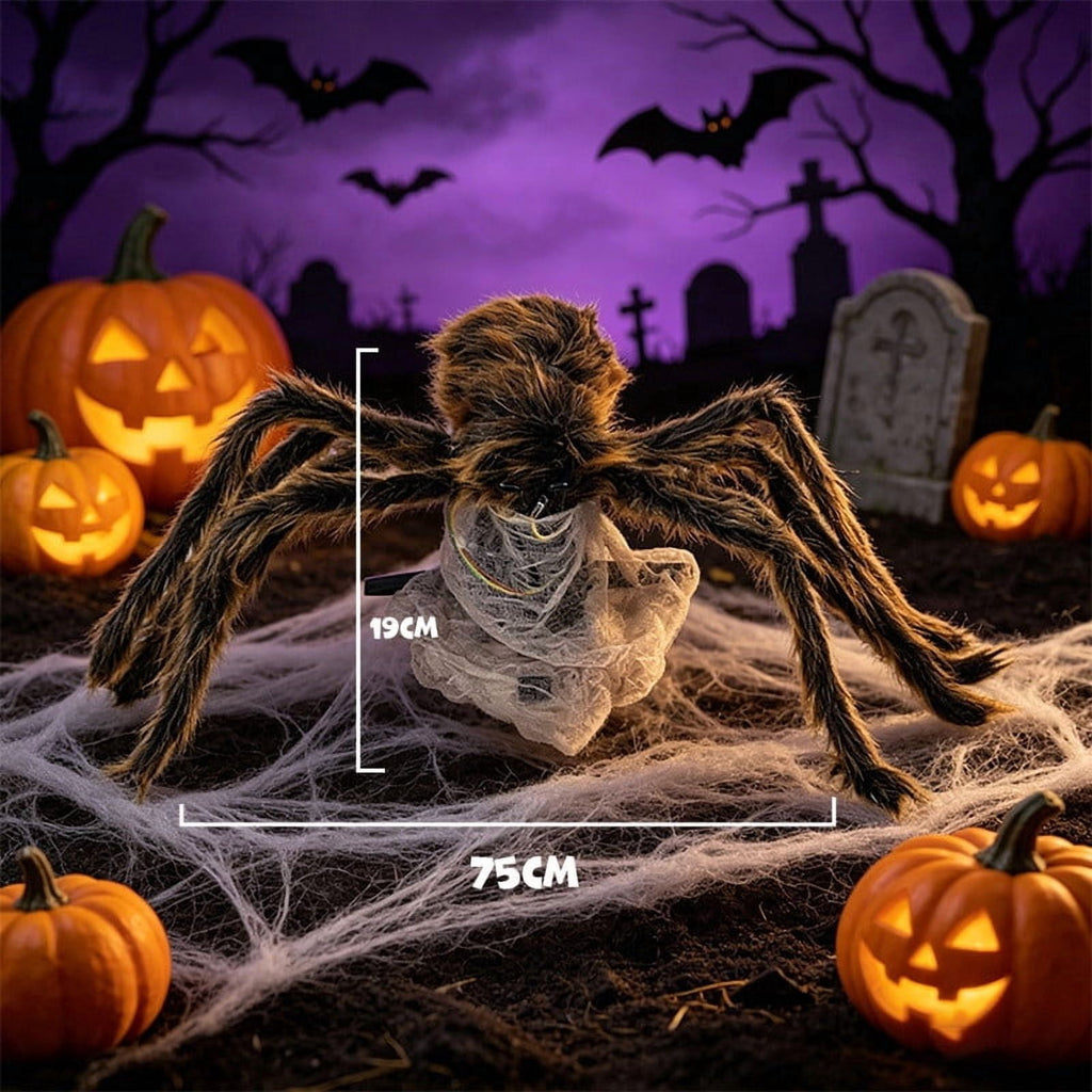 Uxgjfwu Halloween Jumping Prop Animated, Pops Up Fuzzy With Light Sounds Scary, Electric Trick Toy For Halloween Party, Indoor Outdoor Horror Prank Decor