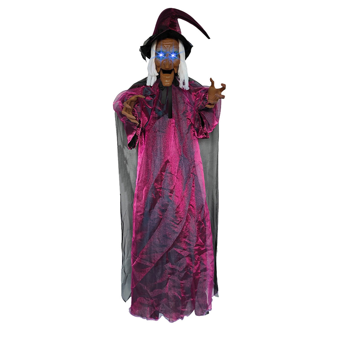ZTTD Life Size Hanging Witch Halloween Decor (71 Inches) | Sound & Touch Activated Talking Halloween Decorations | Witch Props Excellent Choice for Haunted House | Indoor & Outdoor Animated Prop